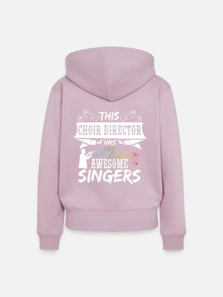 Chor Dirigent - Frauen Premium Bio Zip Hoodie - Altrosa