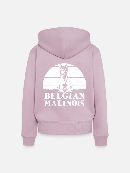 Malinois - Frauen Premium Bio Zip Hoodie - Altrosa