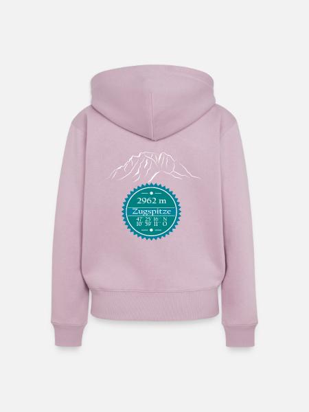 Zugspitze - Frauen Premium Bio Zip Hoodie - Altrosa