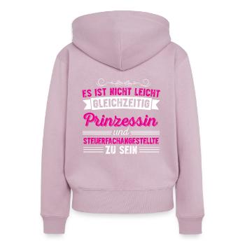 Steuerfachangestellte Shirts/Steuerfachangestellte - Frauen Premium Bio Zip Hoodie - Altrosa - Hinten - Julia (174cm)