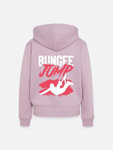Bungee-jumping Sprung - Frauen Premium Bio Zip Hoodie - Altrosa