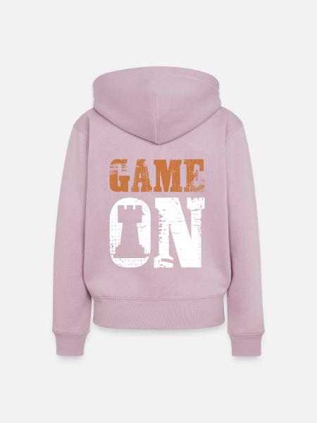Spiel Schach Spieler - Frauen Premium Bio Zip Hoodie - Altrosa