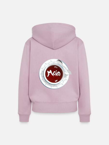 Moin Teetasse - Frauen Premium Bio Zip Hoodie - Altrosa