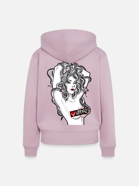 Medusa-Noir-Reihe - Frauen Premium Bio Zip Hoodie - Altrosa