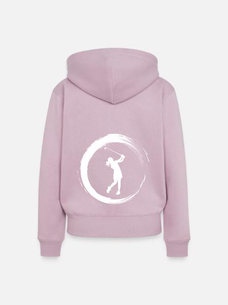 Golferin - Frauen Premium Bio Zip Hoodie - Altrosa