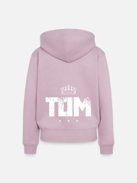 Tom - Frauen Premium Bio Zip Hoodie - Altrosa