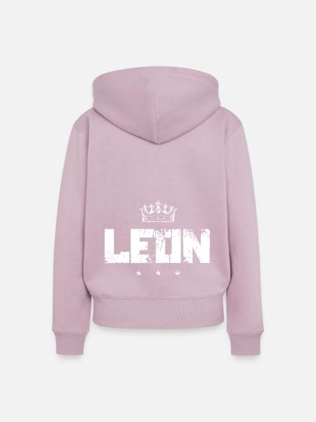 Leon - Frauen Premium Bio Zip Hoodie - Altrosa