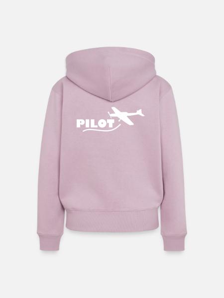 Pilot Pilot Piloten - Frauen Premium Bio Zip Hoodie - Altrosa