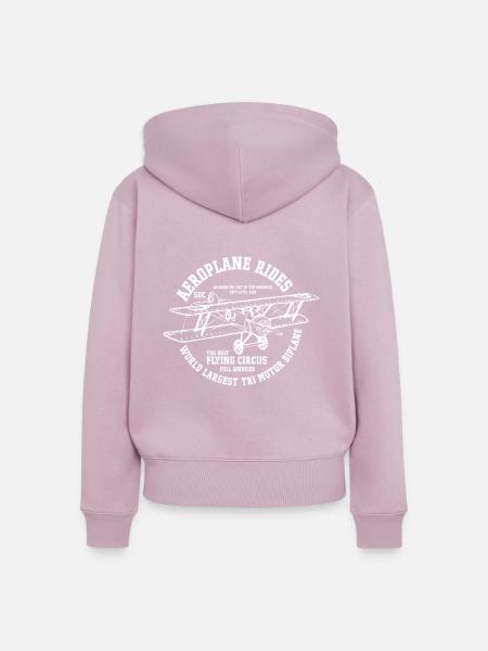 Pilot Piloten Spruch Geschenk - Frauen Premium Bio Zip Hoodie - Altrosa