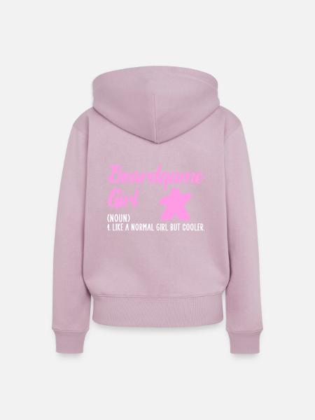 boardgame girl - Frauen Premium Bio Zip Hoodie - Altrosa