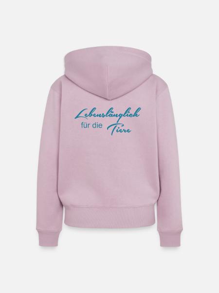 Lebenslänglich für die Tiere - Frauen Premium Bio Zip Hoodie - Altrosa