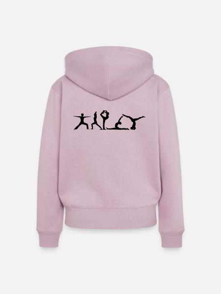 Yoga - Frauen Premium Bio Zip Hoodie - Altrosa