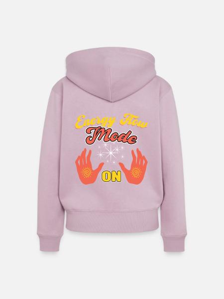 Energieflussmodus Ein - Reiki-praktizierender - Frauen Premium Bio Zip Hoodie - Altrosa