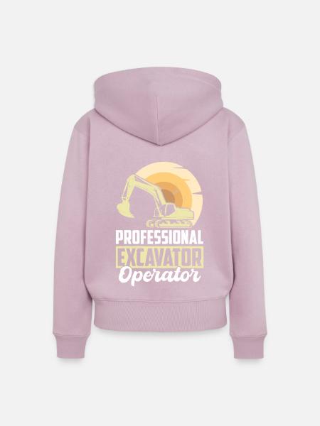Professional Excavator Operator - Frauen Premium Bio Zip Hoodie - Altrosa