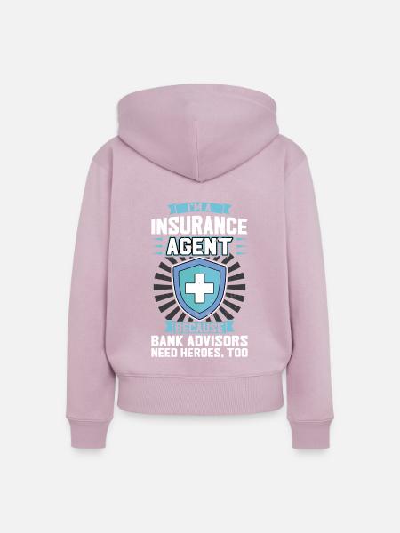 Insurance Agent - Frauen Premium Bio Zip Hoodie - Altrosa