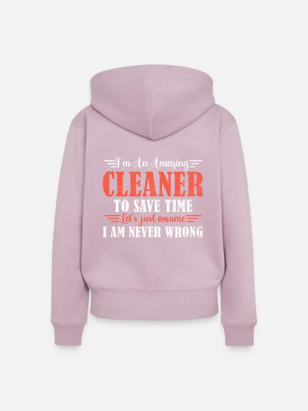 Awesome Cleaner - Frauen Premium Bio Zip Hoodie - Altrosa
