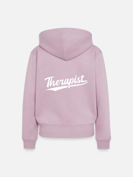 Retro Swoosh Job - Therapist - Frauen Premium Bio Zip Hoodie - Altrosa