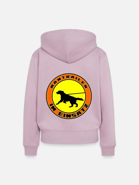 Mantrailer im Einsatz Setter - Frauen Premium Bio Zip Hoodie - Altrosa