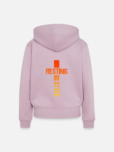 Ausruhen Mit Stil - Frauen Premium Bio Zip Hoodie - Altrosa
