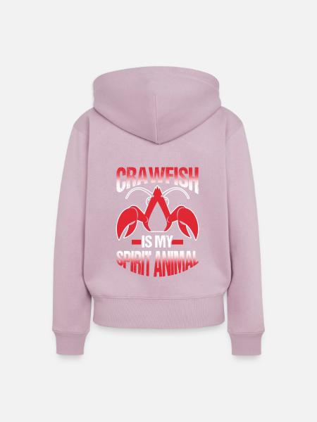 Flusskrebs Ist Geisttier - Frauen Premium Bio Zip Hoodie - Altrosa