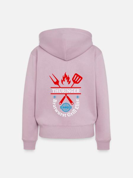 Thüringen-Thüringer Bratwurst Grill Elite - Frauen Premium Bio Zip Hoodie - Altrosa