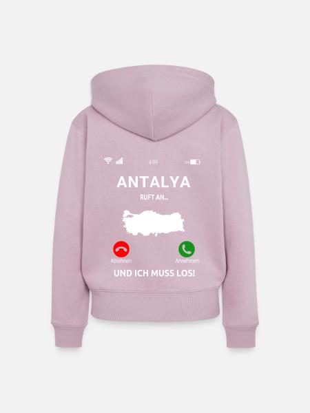 Antalya Urlaub Türkei Idee - Frauen Premium Bio Zip Hoodie - Altrosa
