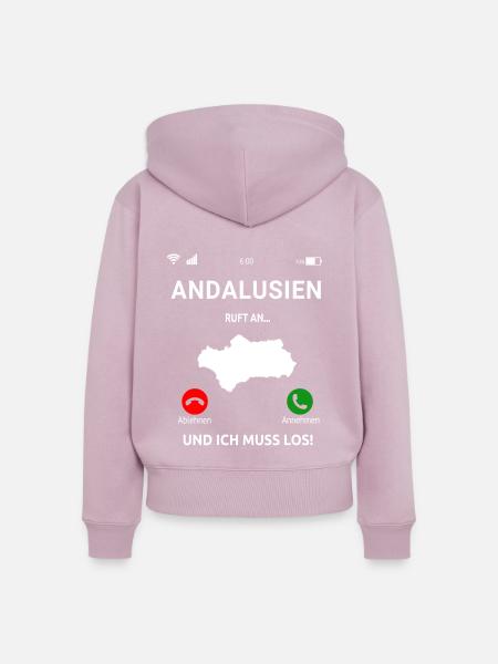 Andalusien Spanien Urlaub Idee - Frauen Premium Bio Zip Hoodie - Altrosa