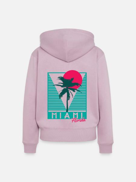 Miami Florida USA - Frauen Premium Bio Zip Hoodie - Altrosa