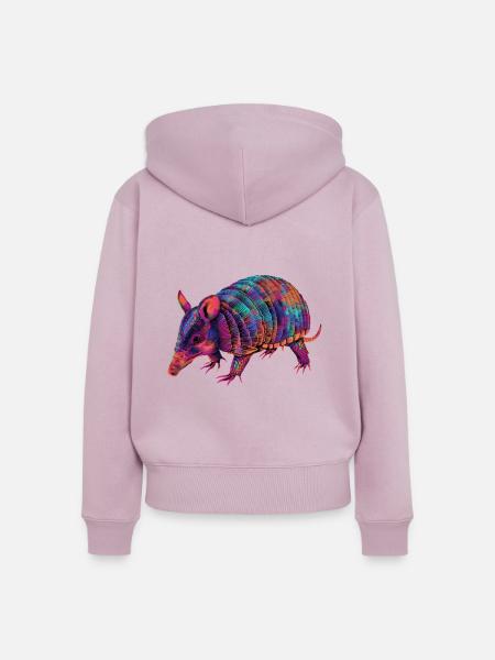 Gürteltier - Frauen Premium Bio Zip Hoodie - Altrosa