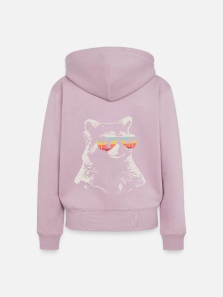 Waschbär Lustig Geschenk - Frauen Premium Bio Zip Hoodie - Altrosa