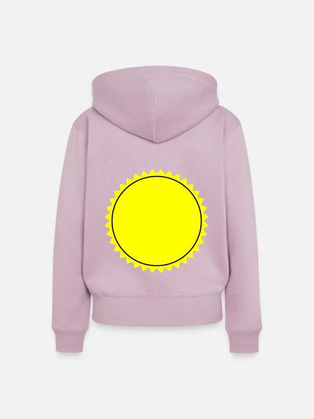 Emblem Leer - Frauen Premium Bio Zip Hoodie - Altrosa