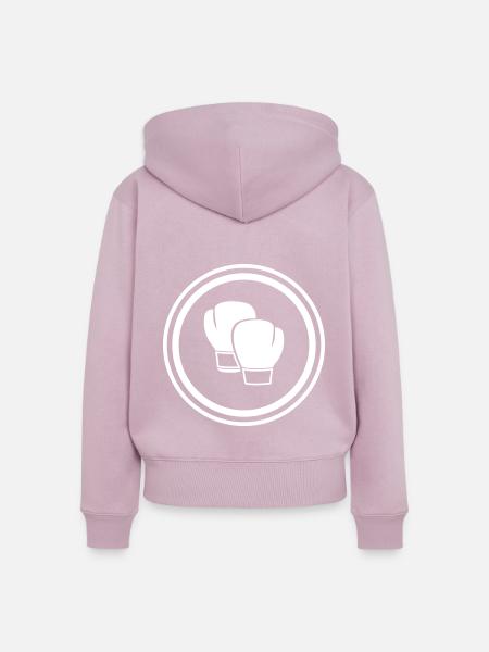 Boxhandschuhe - Frauen Premium Bio Zip Hoodie - Altrosa