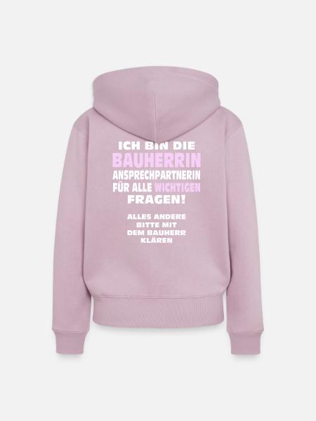 Bauherrin Hausbau - Frauen Premium Bio Zip Hoodie - Altrosa