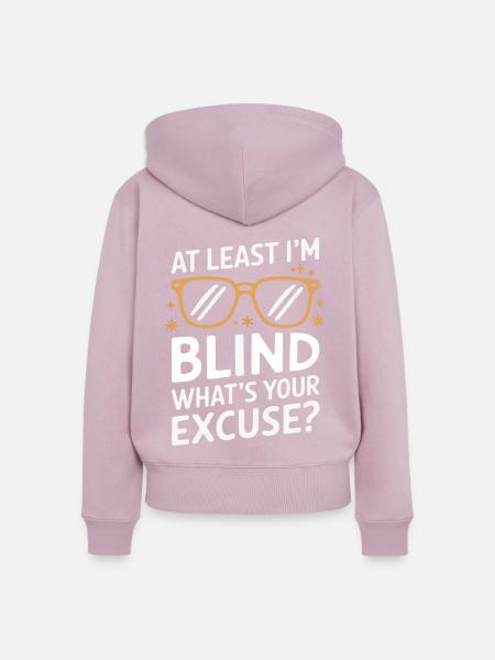 Blinde Blindheit Sehbehinderte Menschen - Frauen Premium Bio Zip Hoodie - Altrosa
