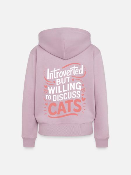Introvertierter asozialer introvertierter - Frauen Premium Bio Zip Hoodie - Altrosa