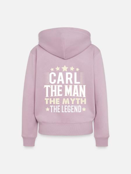 Carl - Frauen Premium Bio Zip Hoodie - Altrosa