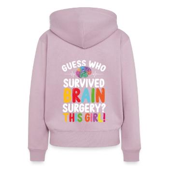Neurologist Brain Surgery Brain Cancer - Frauen Premium Bio Zip Hoodie - Altrosa - Hinten - Julia (174cm)