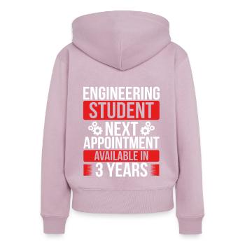 Engineering Student Study Engineering School - Frauen Premium Bio Zip Hoodie - Altrosa - Hinten - Julia (174cm)