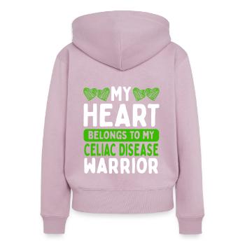 Celiac Disease Awareness Celiac Disease Warrior - Women's Premium Organic Zip Hoodie - dusky pink - Back - Julia (174cm)