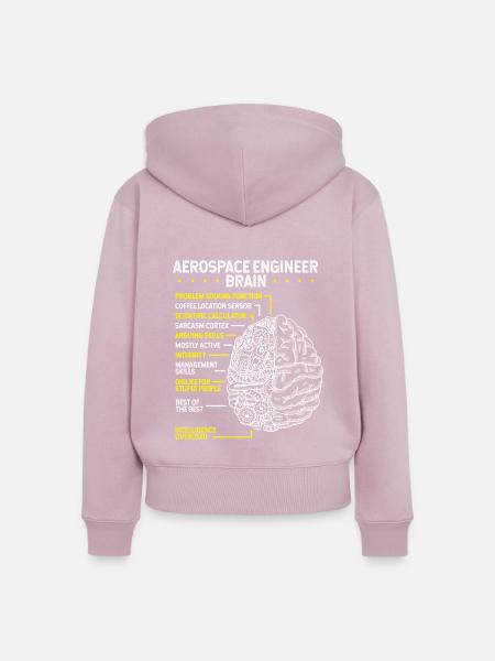 Aerospace Engineering Airplane Aerospace Engineer - Frauen Premium Bio Zip Hoodie - Altrosa