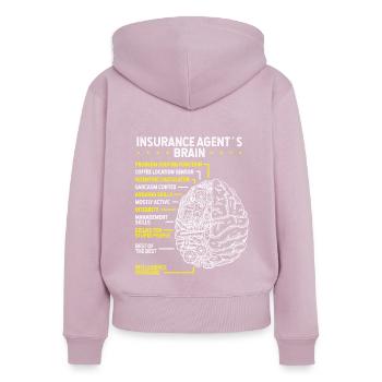 Life Insurance Agent Insurance Practice Test - Frauen Premium Bio Zip Hoodie - Altrosa - Hinten - Julia (174cm)