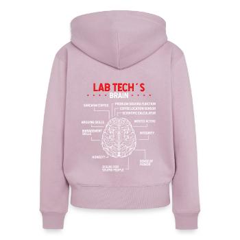 Labratory Technician Lab Labratory Scientist - Women's Premium Organic Zip Hoodie - dusky pink - Back - Julia (174cm)