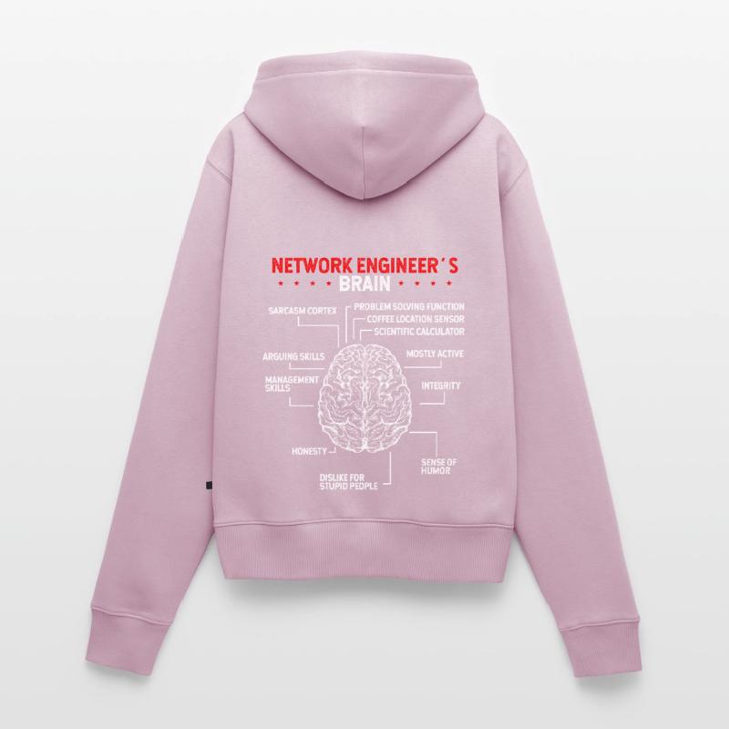 Network Engineering Brain Server Network Engineer Frauen Premium Bio Zip Hoodie