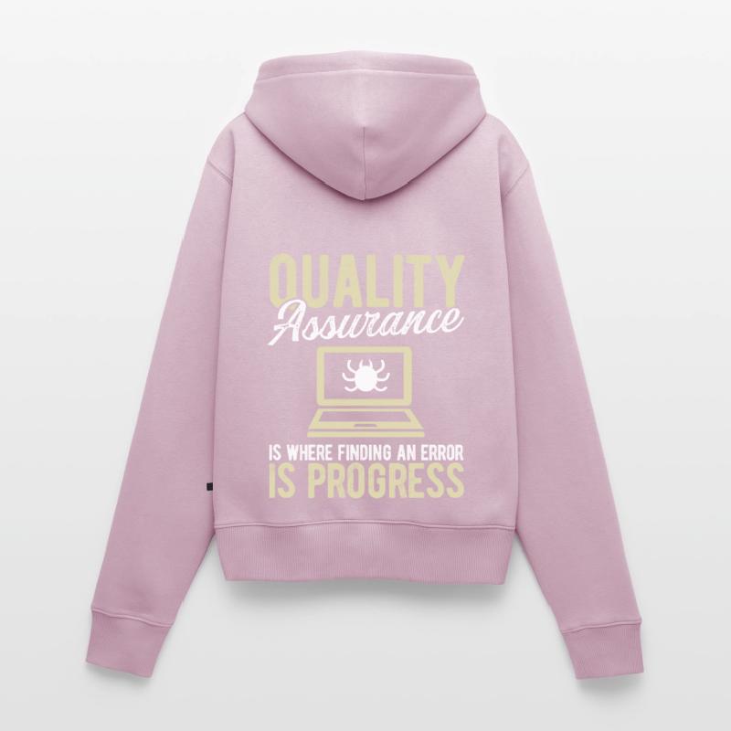 Quality Assurance Code Testing QA Engineering Test Frauen Premium Bio Zip Hoodie