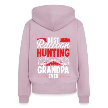 Best Raccoon Hunting Grandpa Raccoon Slayer - Frauen Premium Bio Zip Hoodie - Altrosa - Hinten - Julia (174cm)