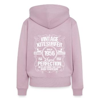 1956 Kiteboarding Kitesurfing Kitesurfer Born 1956 - Frauen Premium Bio Zip Hoodie - Altrosa - Hinten - Julia (174cm)