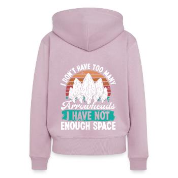 Arrowhead Hunting Not enough Space Collector - Frauen Premium Bio Zip Hoodie - Altrosa - Hinten - Julia (174cm)