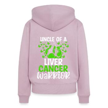 Liver Cancer Awareness Uncle Nephew Niece - Frauen Premium Bio Zip Hoodie - Altrosa - Hinten - Julia (174cm)