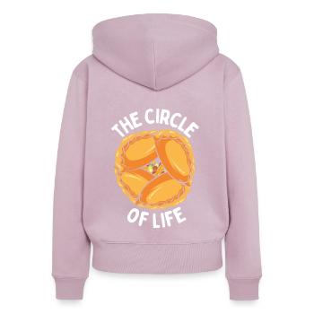 Empada Lover The circle of life Empanadas Colombia - Frauen Premium Bio Zip Hoodie - Altrosa - Hinten - Julia (174cm)