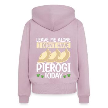 Pierogi Making Je n’avais pas Pierogi aujourd’hui FoodPie - Sweat à capuche zippé Premium bio Femme - rose poudré - Dos - Julia (174cm)
